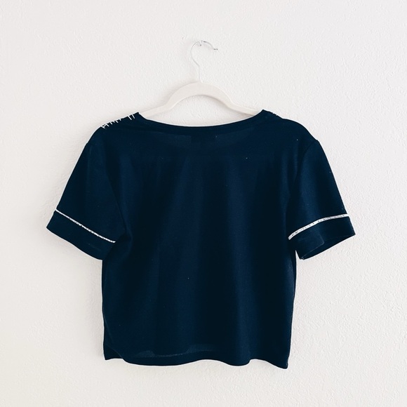 Topshop Short Sleeve Ladder Trim Tee Size S - Picture 3 of 4